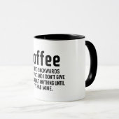 Mug Café épelé à l'envers (Devant droit)