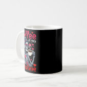 Mug Café est ma Saint-Valentin X-ray Squelette Lunette (Devant gauche)