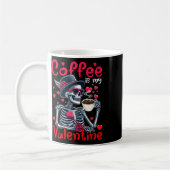 Mug Café est ma Saint-Valentin X-ray Squelette Lunette (Gauche)