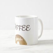 Mug Café et beignets de café drôle (Devant droit)