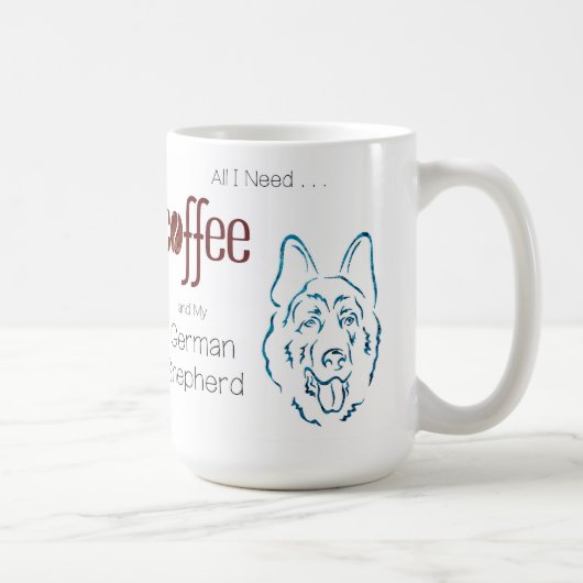 Mug Café et berger allemand (Droite)
