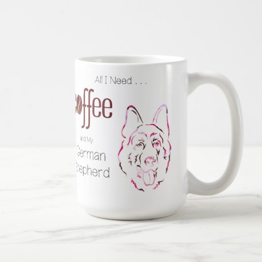 Mug Café et berger allemand (Droite)