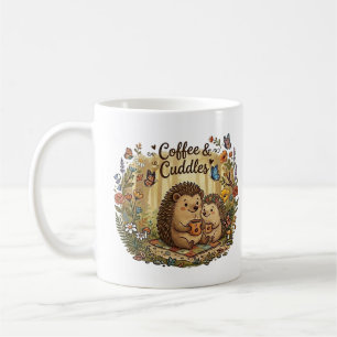 Mug Café et Câlins Joli Couple de Hérissons Assortis