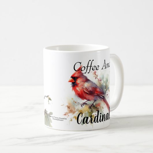Mug Café et cardinal moderne Reds (Devant droit)