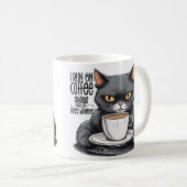 Mug Café et Chaos, Chat, Humour de chat et de café (Devant droit)