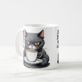 Mug Café et Chaos, Chat, Humour de chat et de café (Devant gauche)