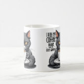 Mug Café et Chaos, Chat, Humour de chat et de café (Centre)
