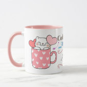 Mug Café et chats adorables Thème Personnalisé (Gauche)
