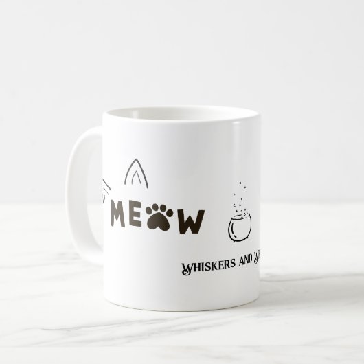 Mug Café et chats confortables boudin (Devant gauche)