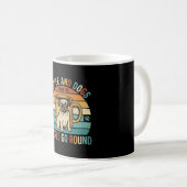 Mug Café et chiens Pug Rétro amateur (Devant droit)