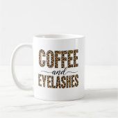 Mug Café et Cils Imprimé Léopard Artiste de Cils (Gauche)
