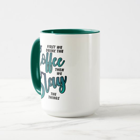 Mug Café Et Couper Les Choses (Devant gauche)