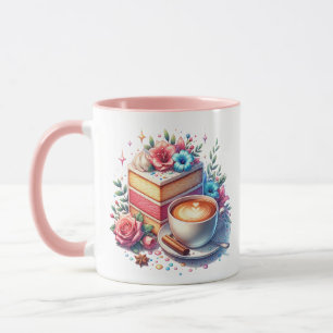 Mug Café et gâteau d'anniversaire Personnalisé
