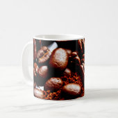 Mug Café et haricots fraîchement moulus (Devant gauche)