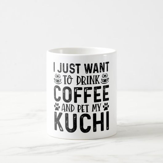 Mug Café Et Kuchi Drôle Chien (Centre)