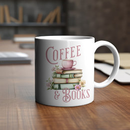 Mug Café et livres d'aquarelle