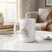 Mug Café et Livres Floral Monogramme