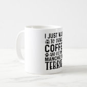 Mug Café Et Manchester Terrier Drôle (Devant gauche)