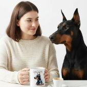 Mug Café et mon Doberman Noirs mignon / Personnaliser 