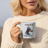 Mug Café et mon Doberman Noirs mignon / Personnaliser