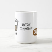 Mug Café et sucré avec mignon dire (Centre)