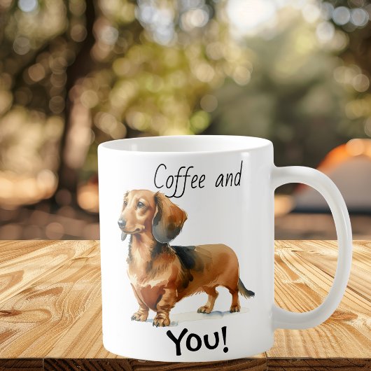 Mug Café et toi ! Dachshund Cute