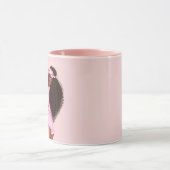 Mug Café Faux Parties scintillant Fille Cheveux Rose r (Centre)