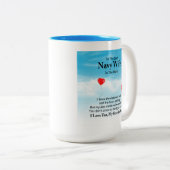 Mug café femme marine (Devant droit)