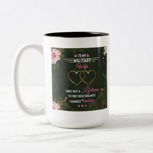 Mug café femme militaire (Gauche)