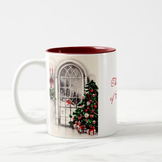Mug café fenêtre de Noël (Gauche)