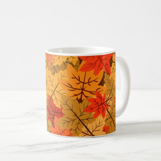 Mug café Feuille de l'érable d'automne (Devant droit)