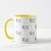 Mug Café Fiend Teetotaler "Mine" Coeurs Aimer (Gauche)