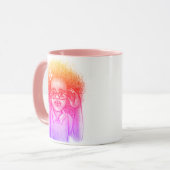 Mug Café Fille aux Boucles Heureuses (Devant gauche)