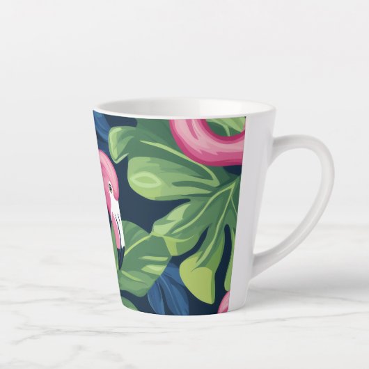 Mug café Flamant rose du matin (Droite)