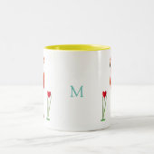 Mug Café Flamant Rose et Monogramme Bicolore (Centre)