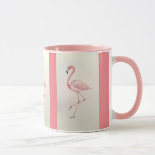 Mug café Flamant rose rose (Droite)