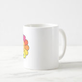 Mug Café Fleur Arc-en-Ciel Mignonne Clignant (Devant droit)