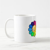 Mug Café Fleur Arc-en-Ciel Mignonne Clignant (Gauche)