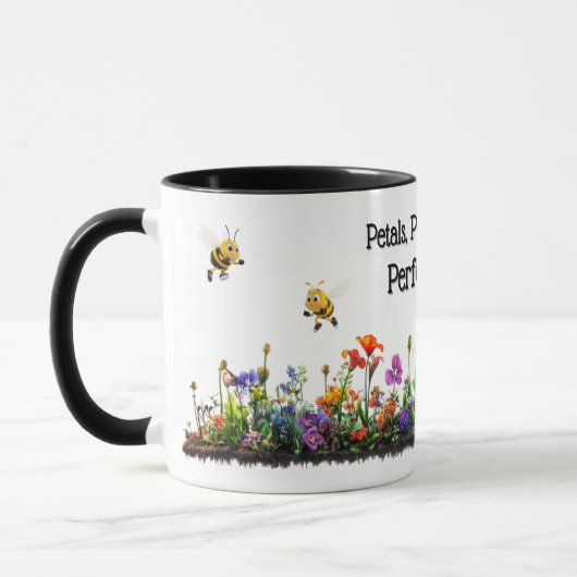 Mug café fleur et abeilles (Gauche)