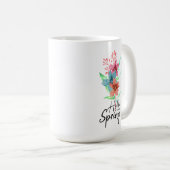 Mug Café Fleurs Aquarelle Bonjour Printemps (Devant droit)
