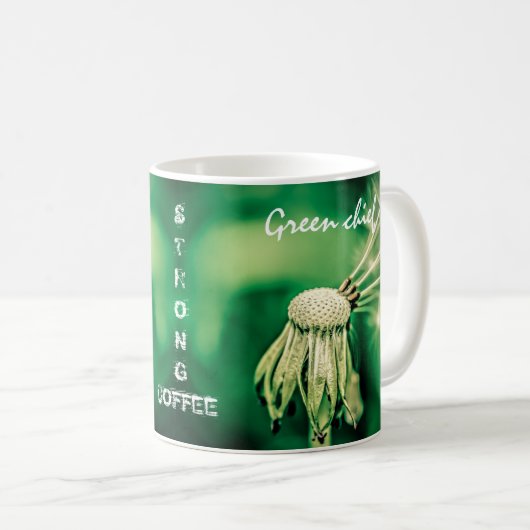 Mug Café fort en chef vert (Devant droit)