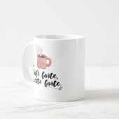 Mug Café fort, esprit fort | Citation motivante (Devant gauche)