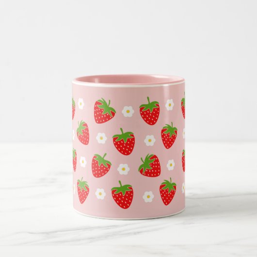 Mug café fraise rose (Centre)
