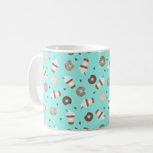 Mug Café Frappuccino Motif de beignets (Devant gauche)