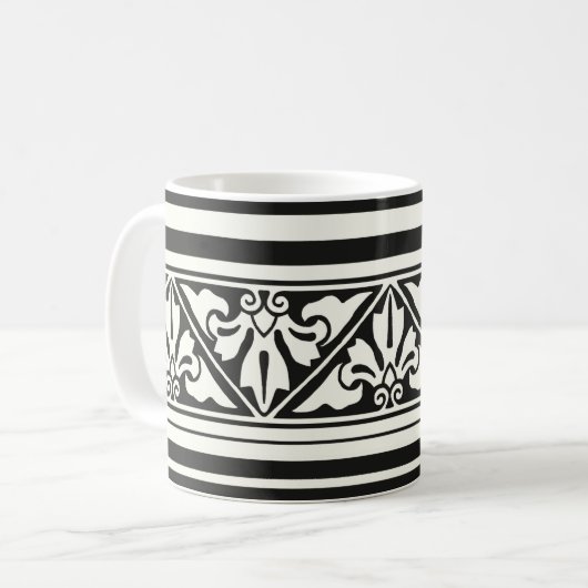 Mug Café frontalier de la feuille de récupération goth (Devant gauche)