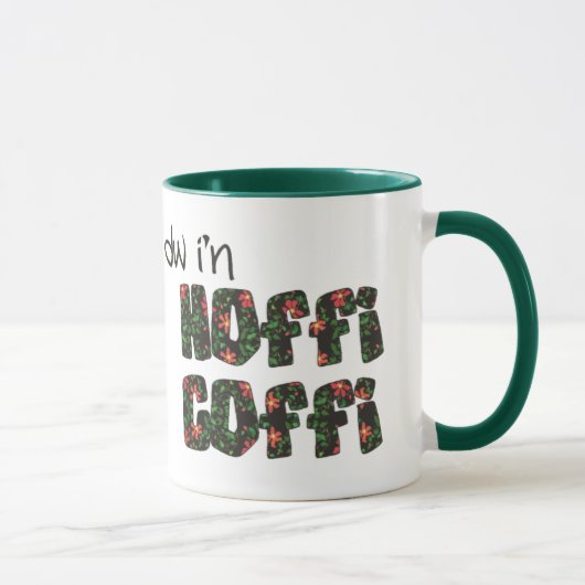 Mug café gallois : Hoffi Coffi, Floral (Droite)