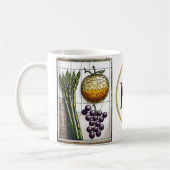 Mug Café Géométrique Élégant & Monogramme (Gauche)