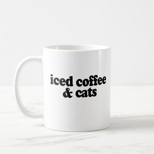 Mug café glacé et chats (Gauche)