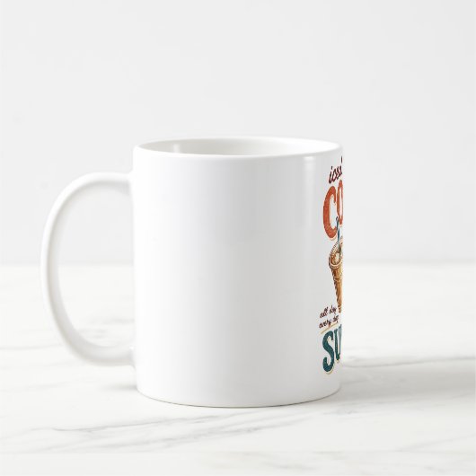 Mug Café glacé et soleil , Café glacé , Amour du café (Gauche)