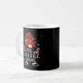 Mug Café Gnome Buffalo Plaid Christmas Tree Light T- (Devant gauche)